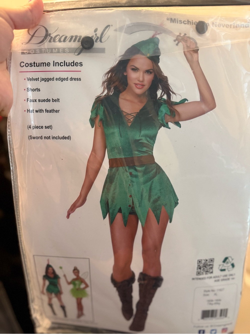 Peter pan costume womens 8-10 large